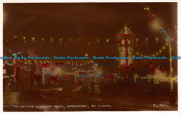 R151466 Promenade Looking West. Morecambe. By Night. Valentine. No K.1985. RP - World