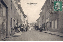 CPA 69 ALLIERES Rue Principale - Autres & Non Classés