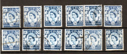 Grande Bretagne Lot 7. Lot De 12 Exemplaires YT 278. Côte 36 € - Used Stamps