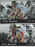 SERIE COMPLETE HTC COLUMBIA FEMININE 2010 FORMAT 21.5 X 14 CMS  11 CARTES - Cycling