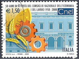ITALIE - Conseil National De L'Economie Et Du Travail - 2001-10: Afgestempeld