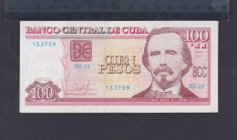 CUBA 100 PESOS 2017 XF/EBC- REMPLAZO O REPOSICIÓN (REPLACEMENT) RARO - Cuba