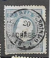 Acores Azores Perf 13,5 VFU 75 Euros 1879 - Açores