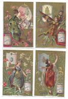 S 118, Liebig 6 Cards, Insectes-femmes  (FRANCE) (backsides Have Some Damage) (ref B1) - Liebig