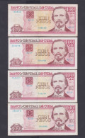 CUBA 100 PESOS 2016/17/19/21/23 VF/VF+/XF/XF/UNC LOTE DE 5 BILLETES DE REMPLAZO REPLACEMENT - Cuba