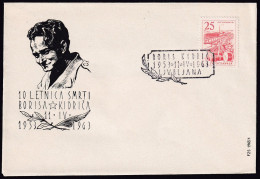 .Yugoslavia, 1963-04-11, Slovenia, Ljubljana, Boris Kidric, Special Postmark & Cover - Autres & Non Classés