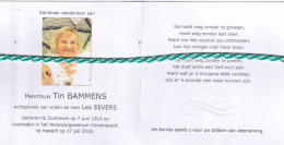 Tin Bammens-Eevers, Zonhoven 1916, Hasselt 2016. Honderdjarige. Foto - Todesanzeige