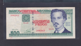 CUBA 500 PESOS 2010 VF/MBC+ REMPLAZO REPOSICIÓN REPLACEMENT (PRIMERA EMISIÓN) - Cuba