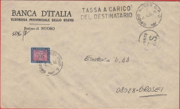 ITALIA - Storia Postale Repubblica - 1984 - 500 Segnatasse - Banca D'Italia - Tassa A Carico Del Destinatario -Viaggiata - Taxe