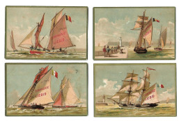 S 109, Liebig 6 Cards, Navires A Voiiles (one Card Has Some Damage At The Backside) (ref B1 ) - Liebig