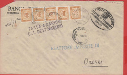 ITALIA - Storia Postale Repubblica - 1984 - 5x 100 Segnatasse - Banca D'Italia - Tassa A Carico Del Destinatario - Viagg - Impuestos