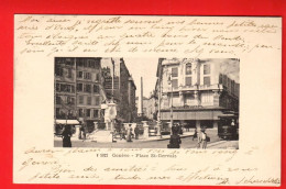 VBA-06 Genève RARE Place De Saint-Gervais. Circulé 1909  Vers Lyon Brotton  Jaunin Y 5022 - Genève