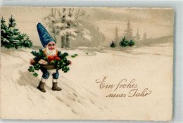 39744421 - Korbschale Mit Aepfel Tannenzweig Gluecksklee Neujahr - Fairy Tales, Popular Stories & Legends