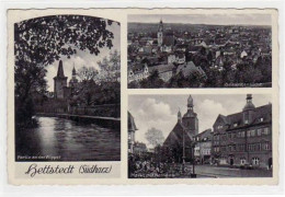 39010921 - Hettstedt Mit Markt Und Rathaus, Partie An Der Wipper Und Gesamtansicht Gelaufen Von 1939. Gute Erhaltung. - Otros & Sin Clasificación