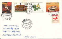 Brazil Cover Sent To Czechslovakia 23-4-1990 Topic Stamps - Briefe U. Dokumente