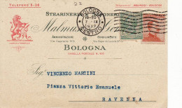 1960 BOLOGNA MALMUSI E GENTILI STEARINERIA E SAPONERIA - Poststempel