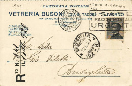 1964 LIVORNO BUSONI VETRERIA FISCHI BOTTIGLIE DAMIGIANE FLACONERIA X BRISIGHELLA - TARGHETTA - Poststempel