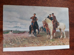 HORSE IN ART  - Old Art  Postcard  - By Kravchenko 1955 - Horses