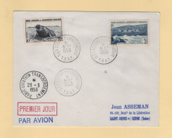 TAAF - Iles St Paul Et Amsterdam - 8 Mai 1956 - Par Avion Destination France - Premier Jour - Lettres & Documents