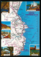 091291/ La Côte Vermeille, Carte Géographique Illustrée - Other & Unclassified