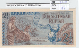 CRJ0787 BILLETE INDONESIA 2,5 RUPIAS 1961 P-79  - Andere - Azië