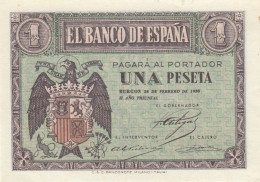 CRBS1272 BILLETE ESPAÑA 1 PESETA 1938 S/C- - Andere & Zonder Classificatie
