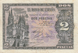 CRBS1267 BILLETE ESPAÑA 2 PESETAS 1938 MBC - Sonstige & Ohne Zuordnung