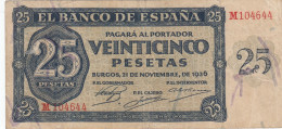 CRBS1239 BILLETE ESPAÑA 25 PESETAS 1938 BC+ - Autres & Non Classés