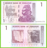 ZIMBABWE 1 DOLLAR 2007  P-65 UNC - Zimbabwe
