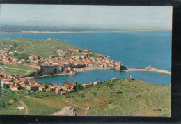 Cpsm 66 Collioure Vue Panoramique Sur Collioure Au Fond La Plage De Argelès Sur Mer - Collioure