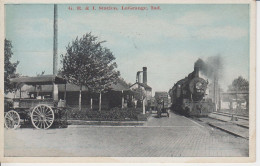 Lagrange Indiana US G.R &I Station. Train At Station Worker With Big Cart Cart Rear Panel Lowered  Buggy Big Wheels 2 Sc - Other & Unclassified