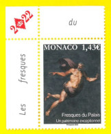 MONACO 2022 The Prince`s Palace Frescoes - Set - Unused Stamps