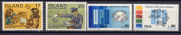 Iceland / Italy 1974 UPU Centenary 4 Stamps MNH - U.P.U.