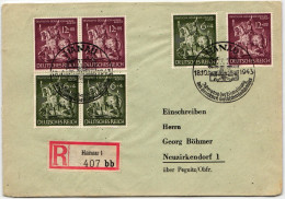 Deutsches Reich 860-861 Auf Brief Als Mischfrankatur Portogerecht #KY617 - Other & Unclassified