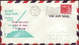US Space Cover 1965. Rocket Nike Apache Launch. Wallops Island - Etats-Unis