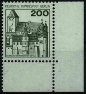 BERLIN DS BURGEN U. SCHLÖSSER Nr 540 Postfrisch ECKE-UR X0E2656 - Unused Stamps