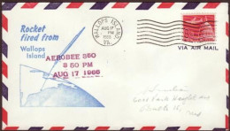 US Space Cover 1966. Rocket Aerobee 350 Launch. Wallops Island - USA