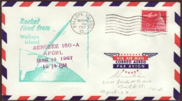 US Space Cover 1967. Rocket Aerobee 150-A Launch. Wallops Island - United States