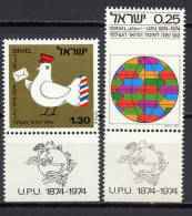 Israel 1974 UPU Centenary Set Of 2 MNH - U.P.U.