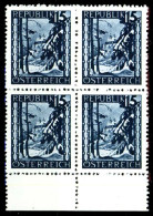 ÖSTERREICH 1945 Nr 748a Postfrisch VIERERBLOCK URA X36BC9A - Unused Stamps