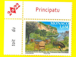 MONACO 2022 Bee Hives On The Roof Of The Museam Of Stamps And Coins - Set - Unused Stamps