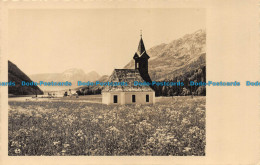 R151028 Old Postcard. Church Between Mountains. RP - Monde