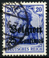 BES 1WK LP BELGIEN Nr 4II Gestempelt X629B22 - Ocupación 1914 – 18