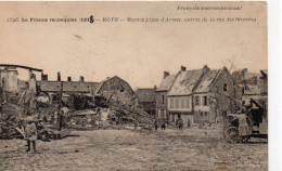 Roye Animée Rue Des Minimes Ruines Bombardement Guerre 14-18 - Roye