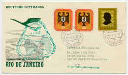 BERLIN 1956 Nr 137 65 LUFTHANSA BRIEF MIF X732936 - Storia Postale