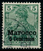 DEUTSCHE AUSLANDSPOSTÄMTER MAROKKO Nr 8II Gestempelt X8676D2 - Deutsche Post In Marokko