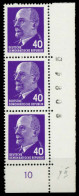 DDR DS WALTER ULBRICHT Nr 936XyII UR Postfrisch 3ER STR X8DBD02 - Unused Stamps