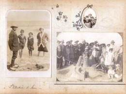 5 Photos Originales " Calvados 14 - St AUBIN SUR MER Chateau De Sable Plage " Et " EPINAL 1916 " _PHOT111a Et B - Personnes Anonymes