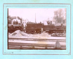 2 PHOTOS ORIGINALES " Locomotives Et Tender Du Réseau EST En 1898 " Et " Cyclistes " Train Gare (1213)_PHOT114A&B - Old (before 1900)