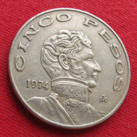 Mexico 5 Pesos 1974 Mexique Mexiko Messico W ºº - Mexico